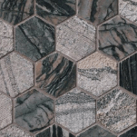 Henley Multi Finish Hexagon Mosaic Tile